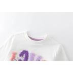 Trui met Tule Letter en leuke Print