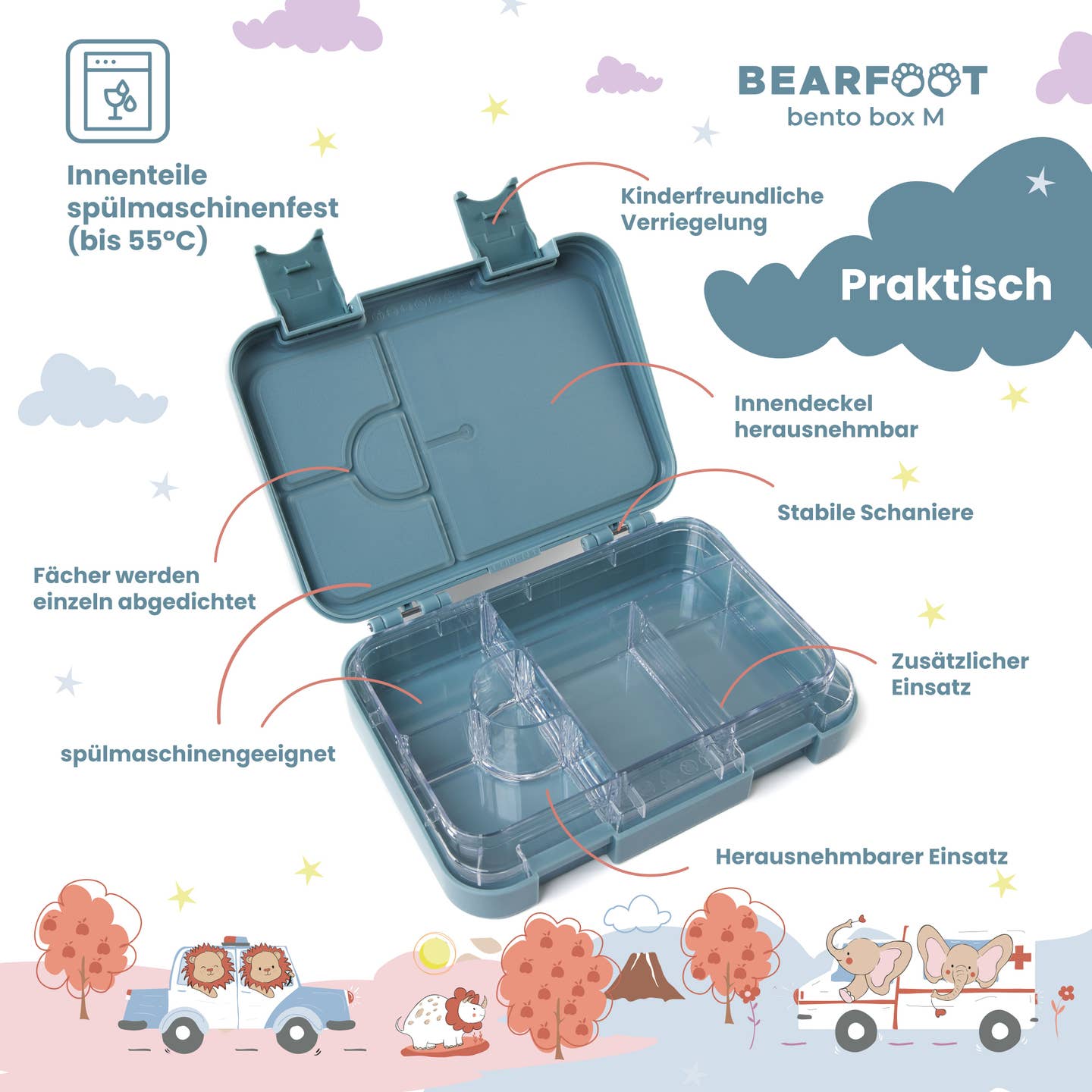Lunchbox met brandweerwagen