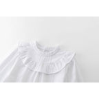 Elegante blouse met lange mouwen en volantkraag