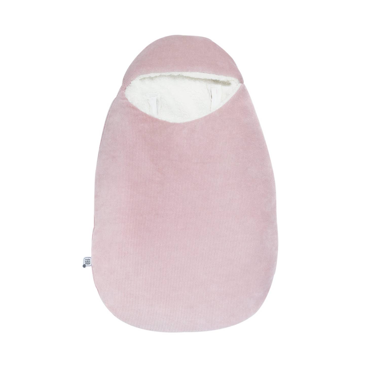 Roze Baby Voetenzak - Sherpa & Ribfluweel