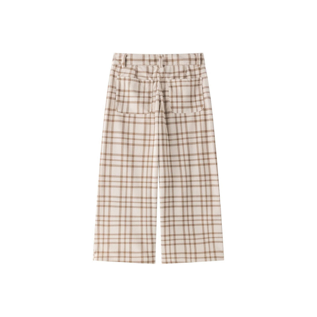 Stijlvolle lange broek met geruit patroon