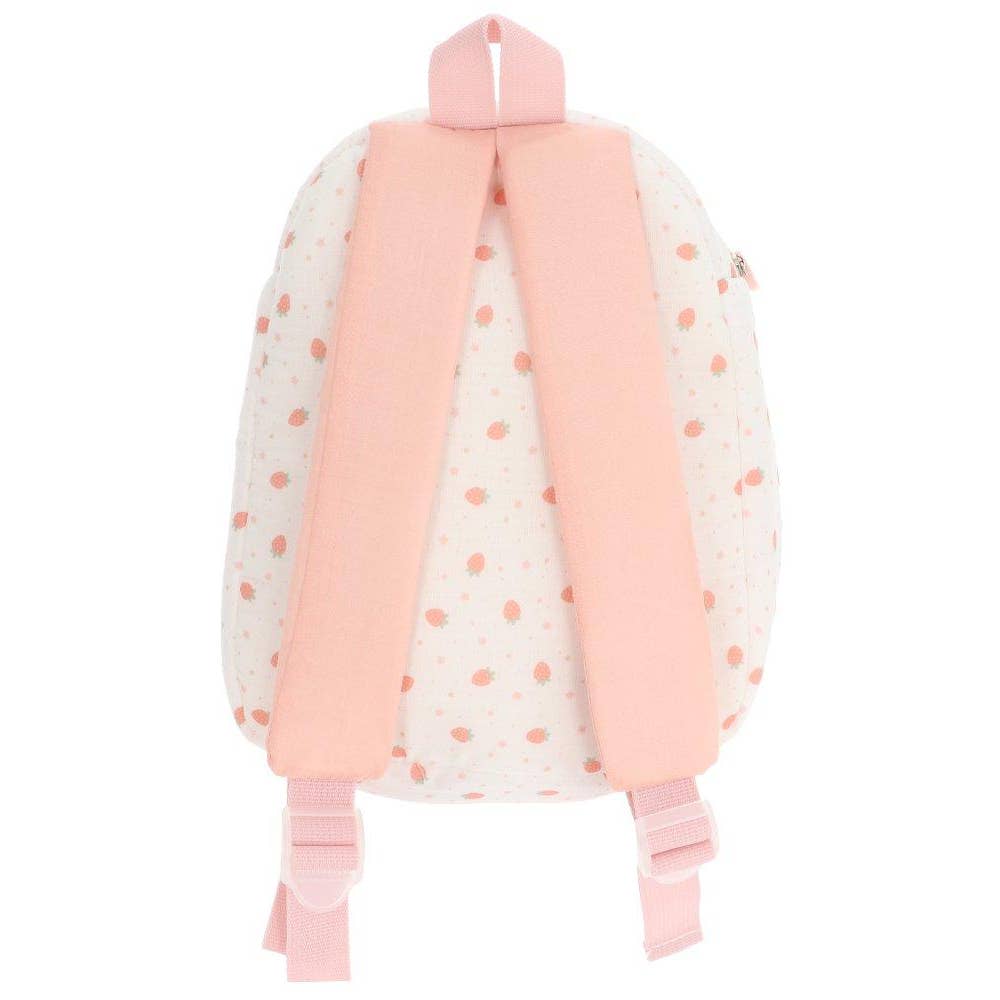 Poppenrugzak met Aardbeienprint