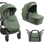 Kara Legergroen 2025 Kinderwagen 2in1 met Reiswieg