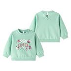 Groene trendy trui met reliëf en schapenvacht