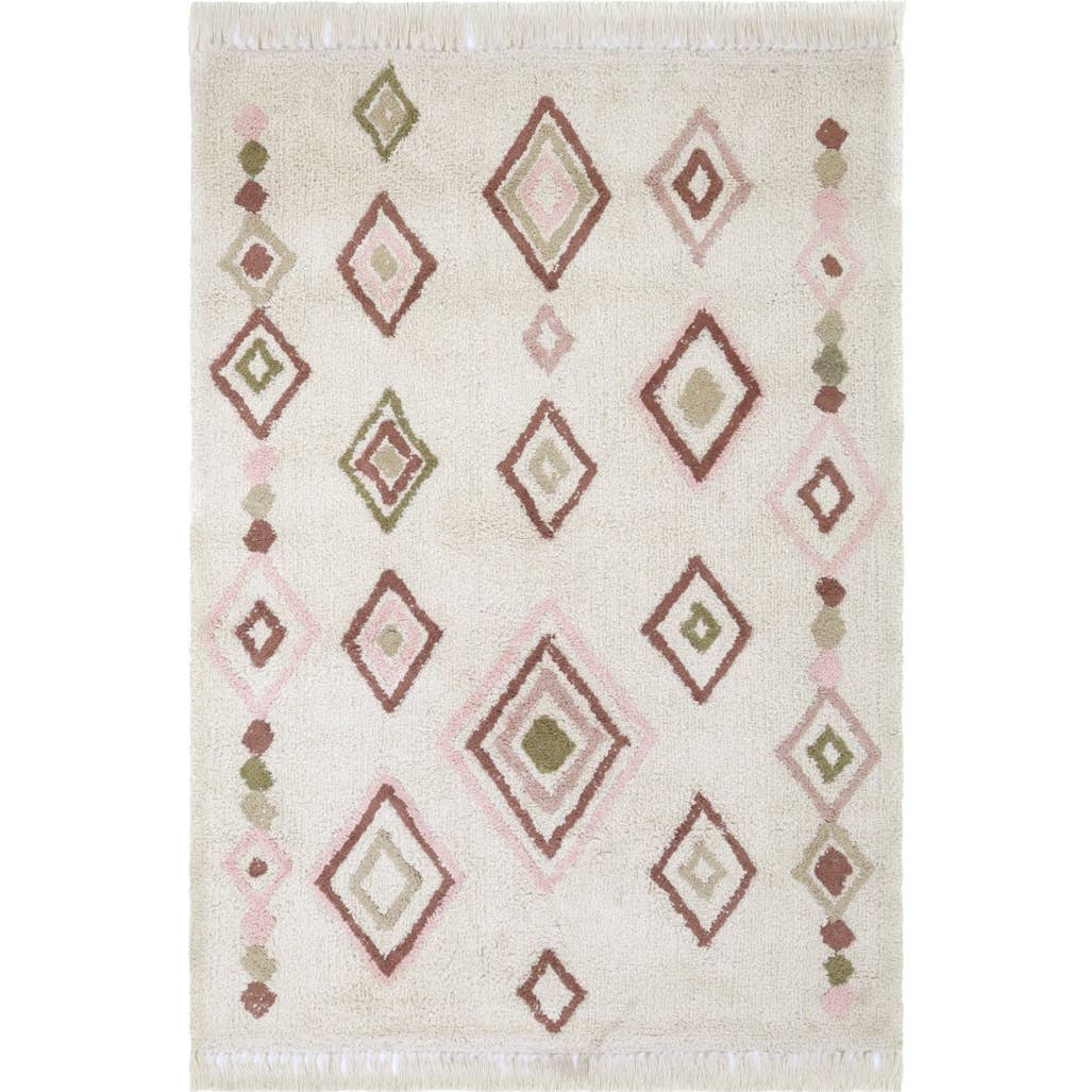 Liz Pink Aubergine Tapijt Handgemaakt