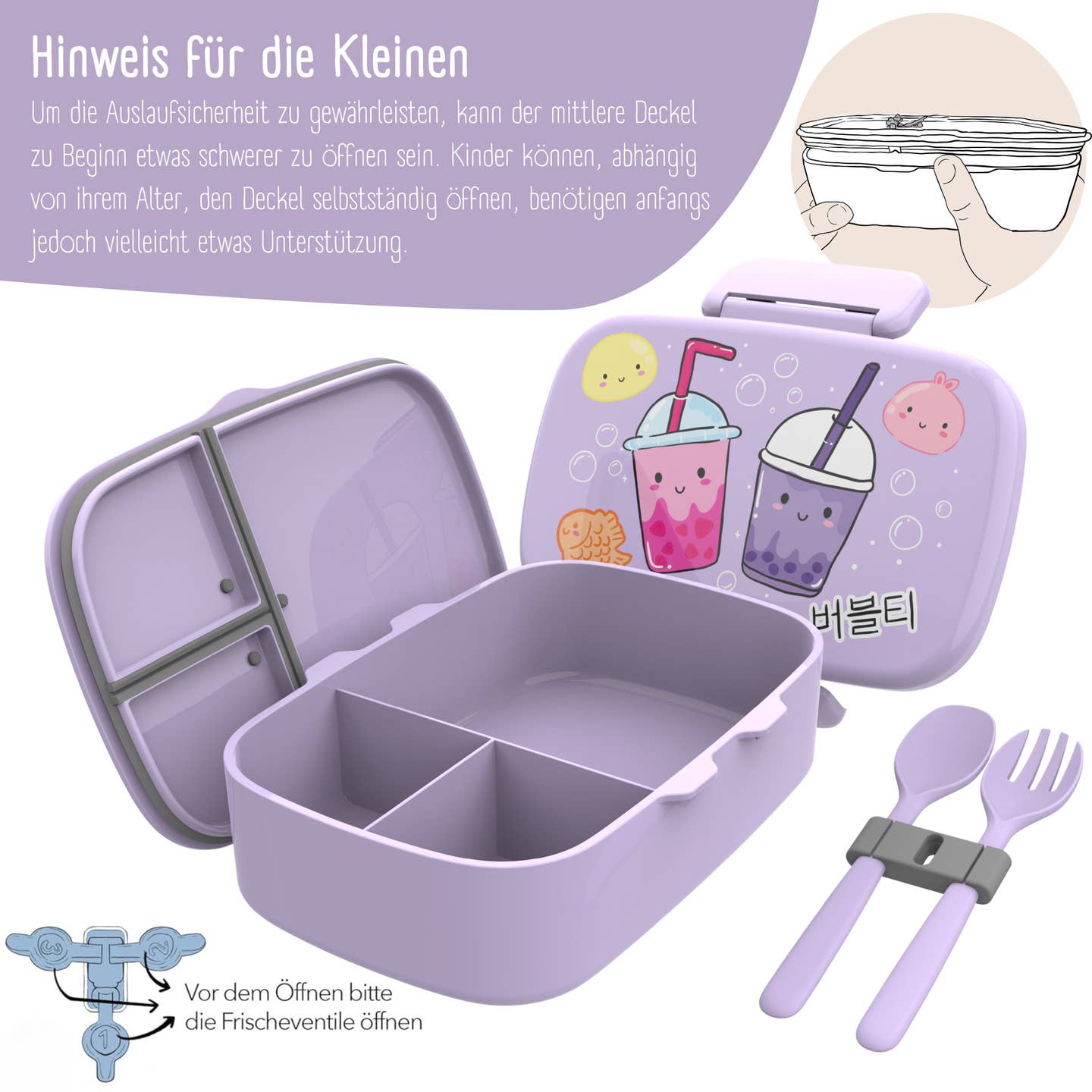 Lunchbox in Bubbeltheestijl