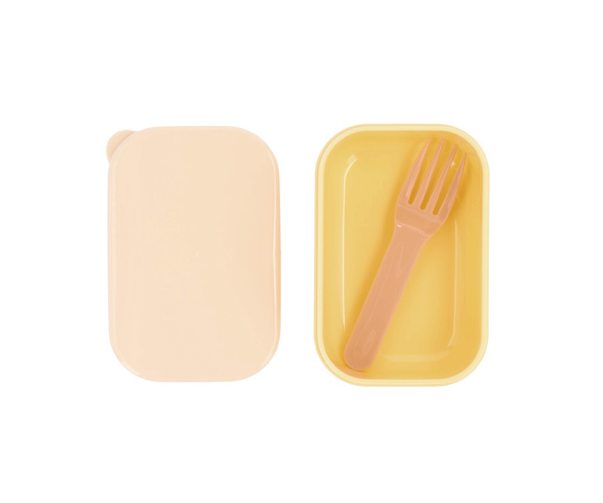 Lunchbox met gekke letters