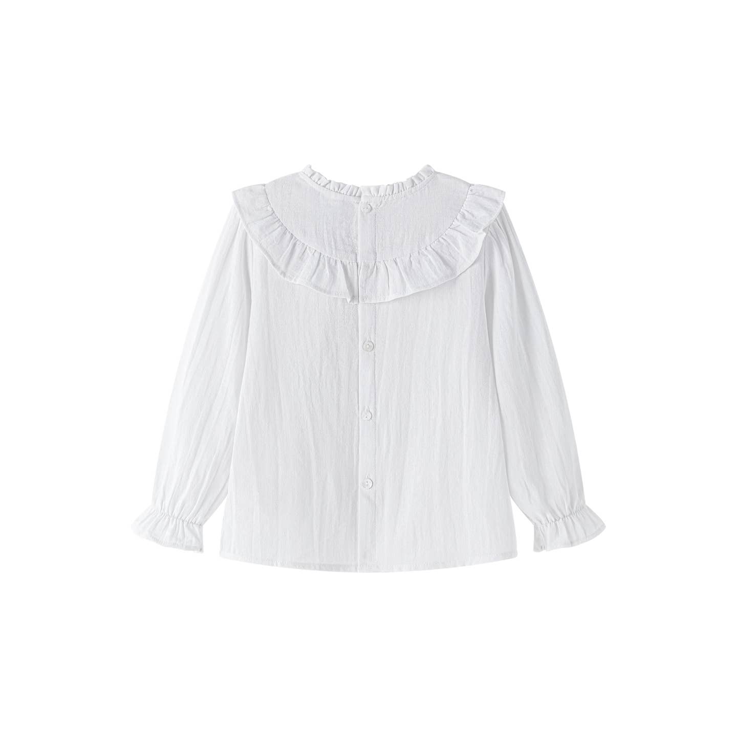 Elegante blouse met lange mouwen en volantkraag