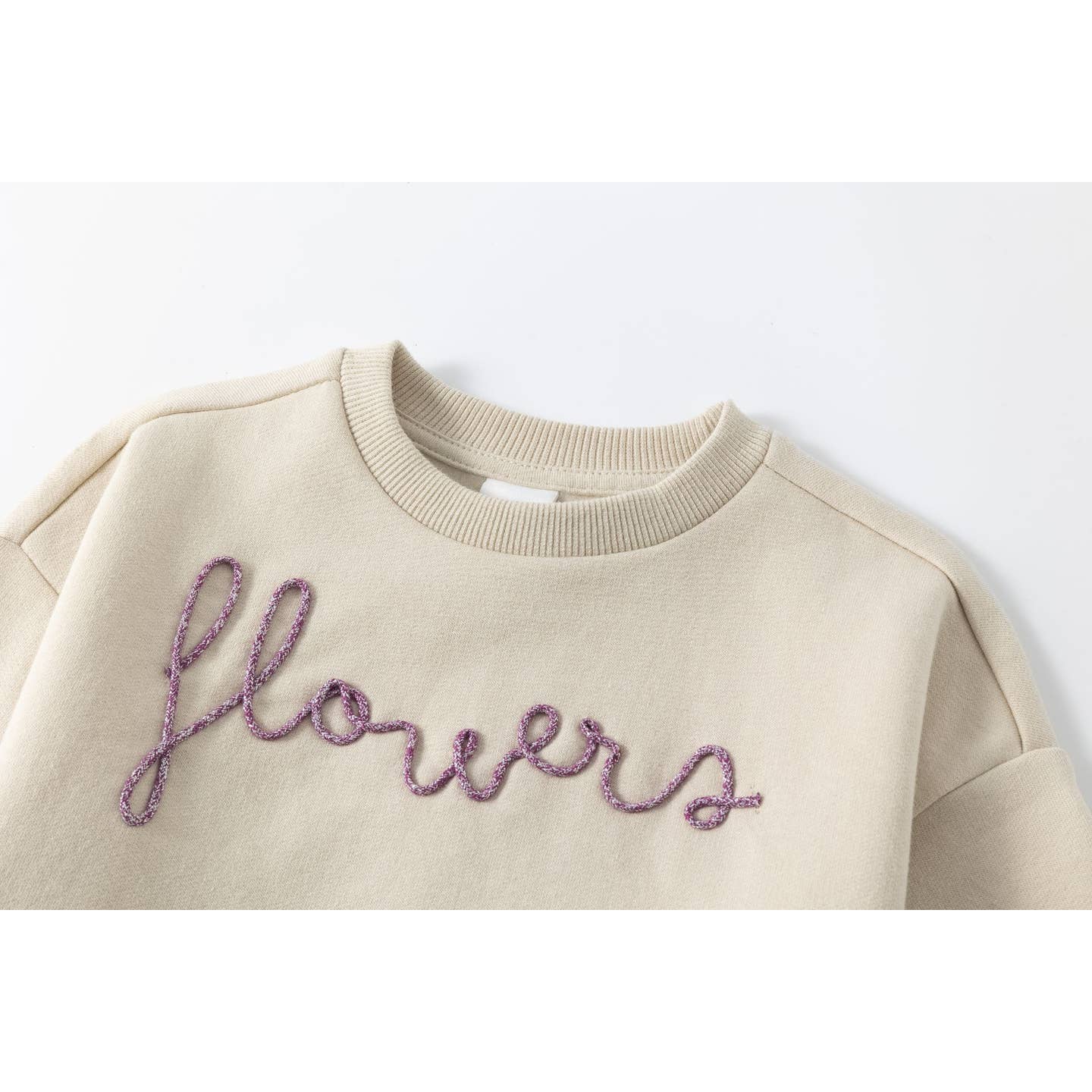 Fleece Sweatshirt met touwletters