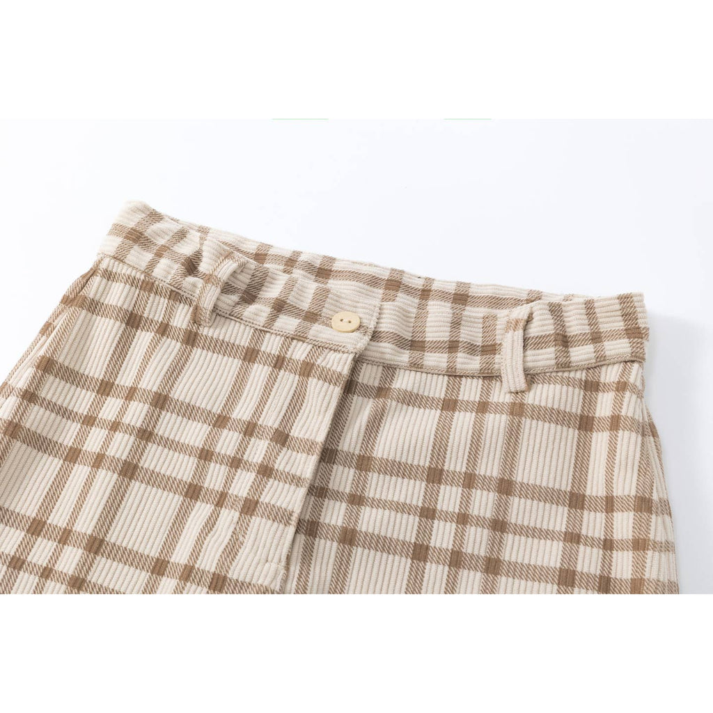 Stijlvolle lange broek met geruit patroon