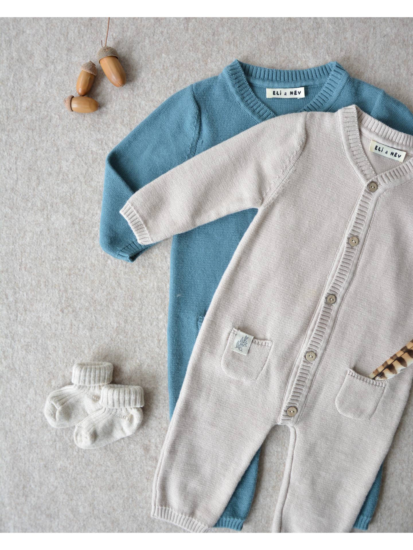 Gebreide jumpsuit Blauw