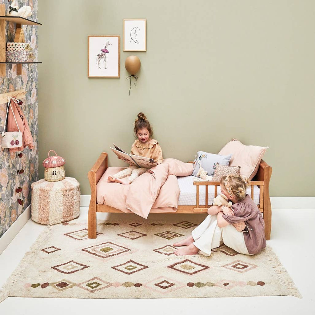 Liz Pink Aubergine Tapijt Handgemaakt
