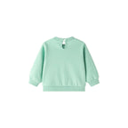 Groene trendy trui met reliëf en schapenvacht