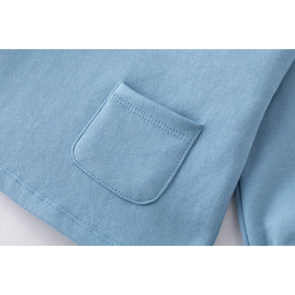 Blauwe trui met elegante kraag
