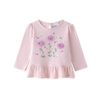 T-shirt met lange mouwen, Glitterbloemen