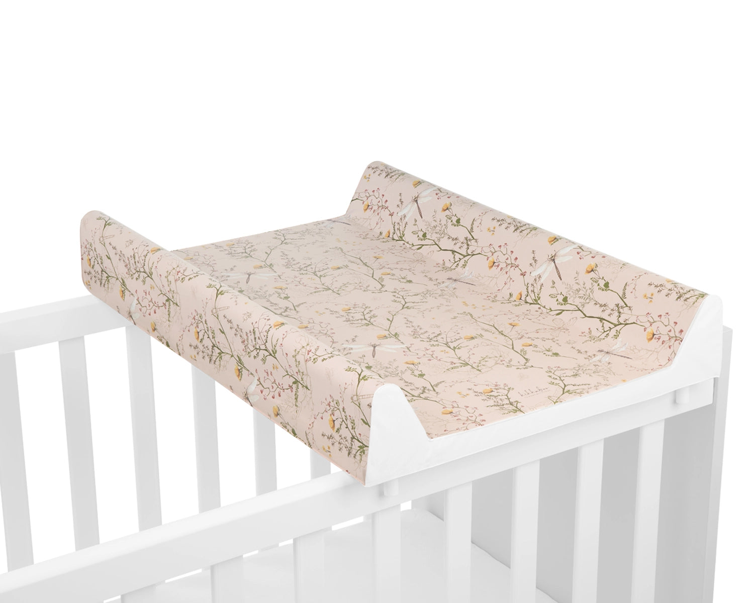 Verschoonmat met Groeimeter + bevestiging aan babybed