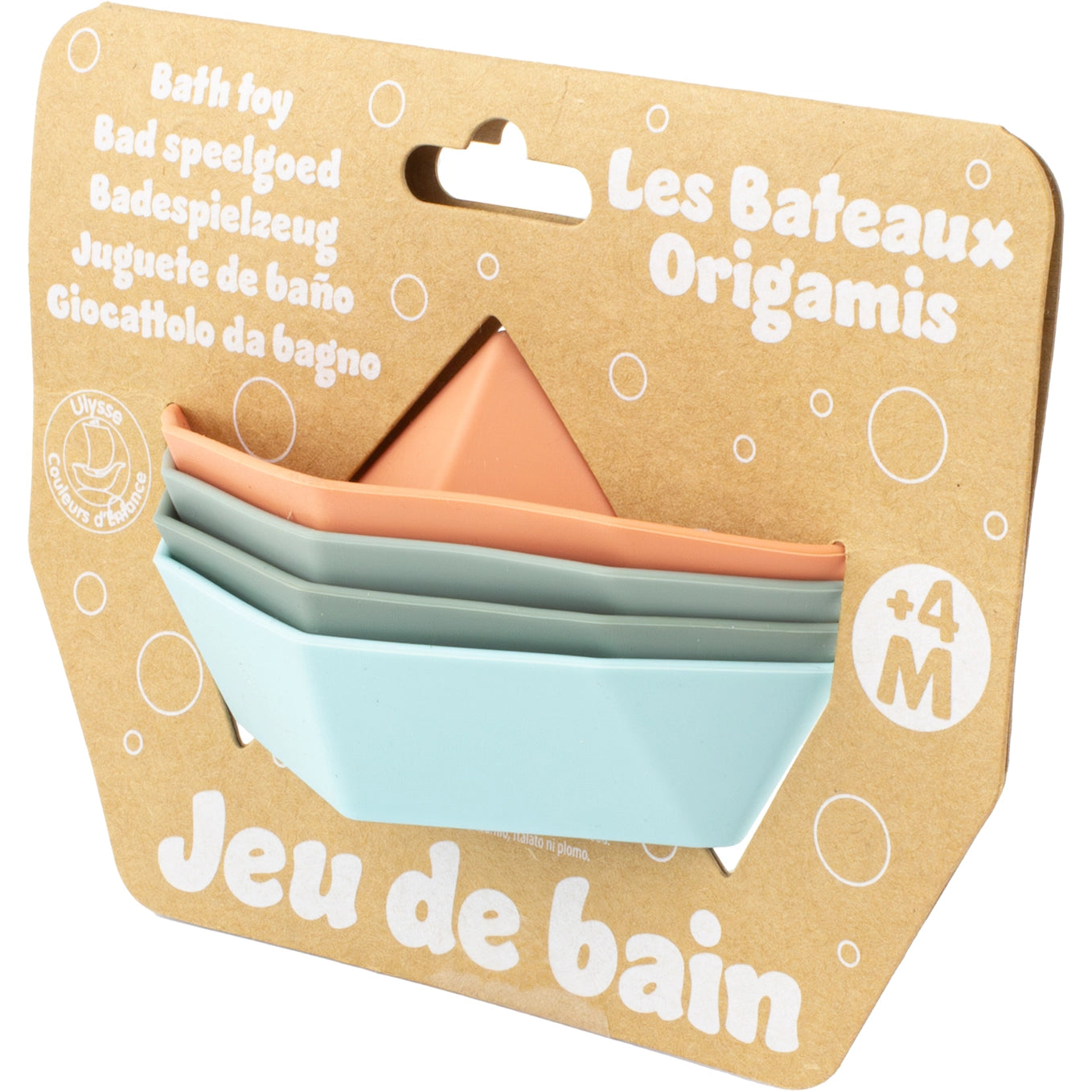 Set van 4 Origami-bootjes Badspeelgoed