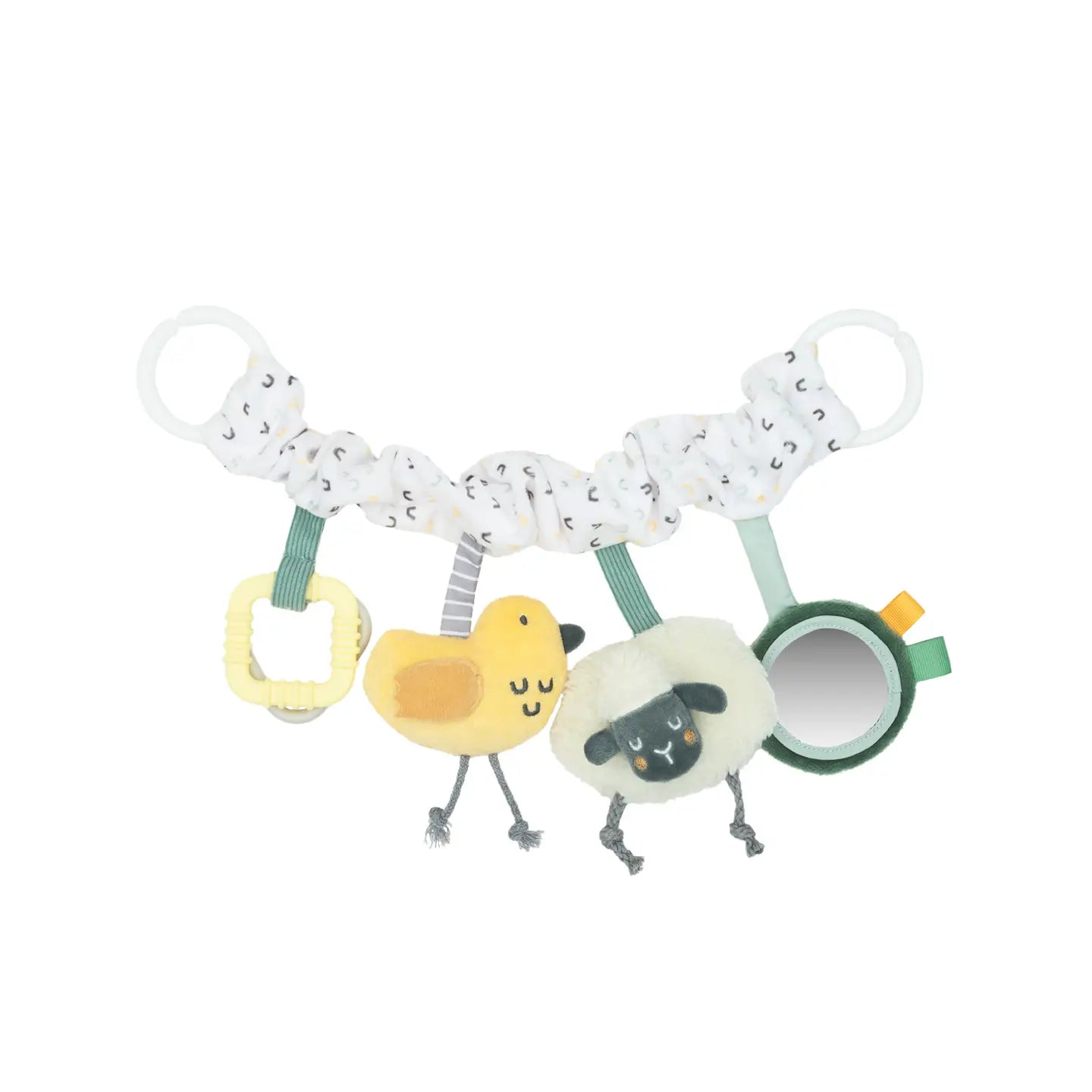Kinderwagenketting met 3D-dierfiguren
