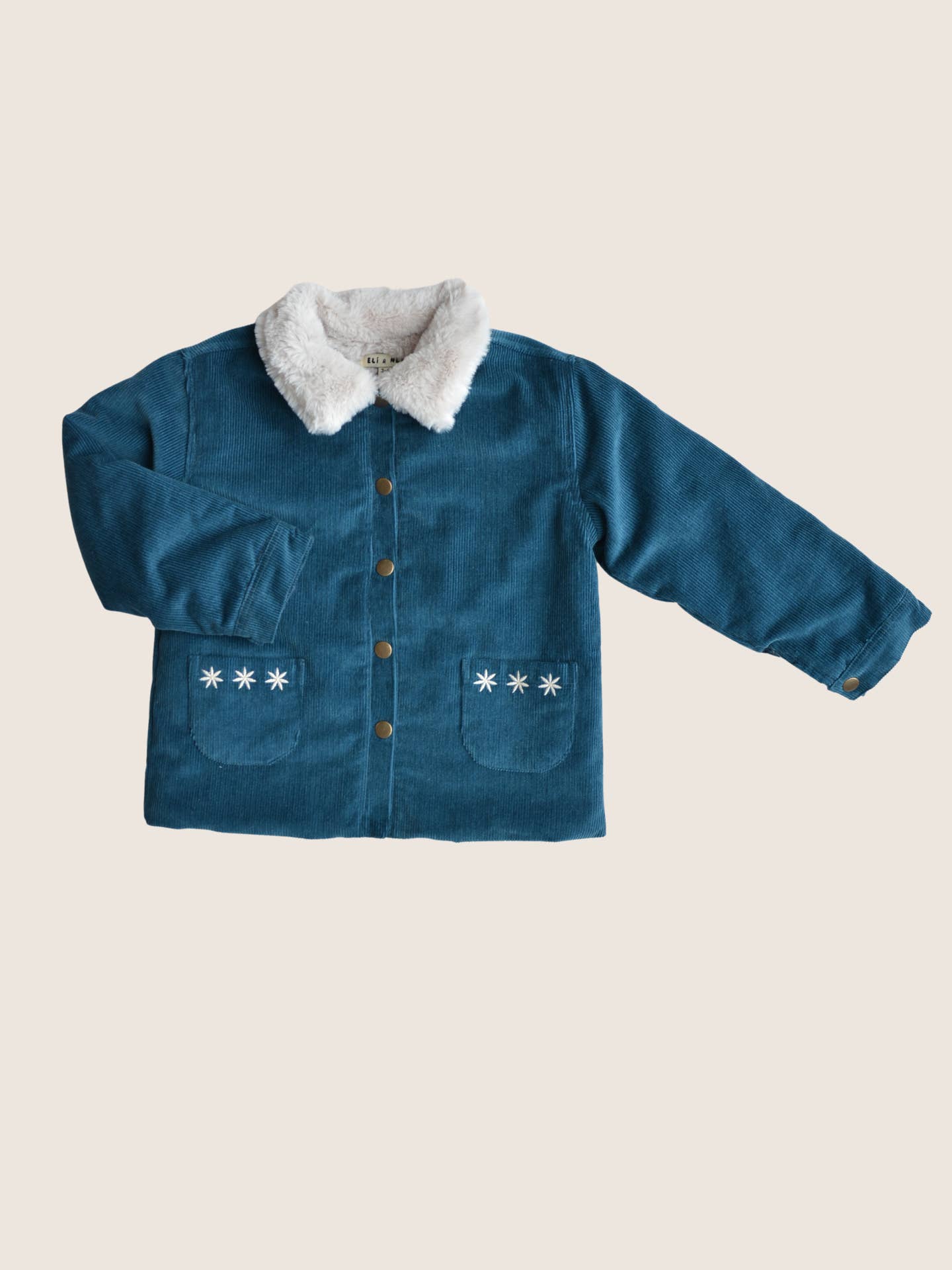 Corduroy jas met borduursel