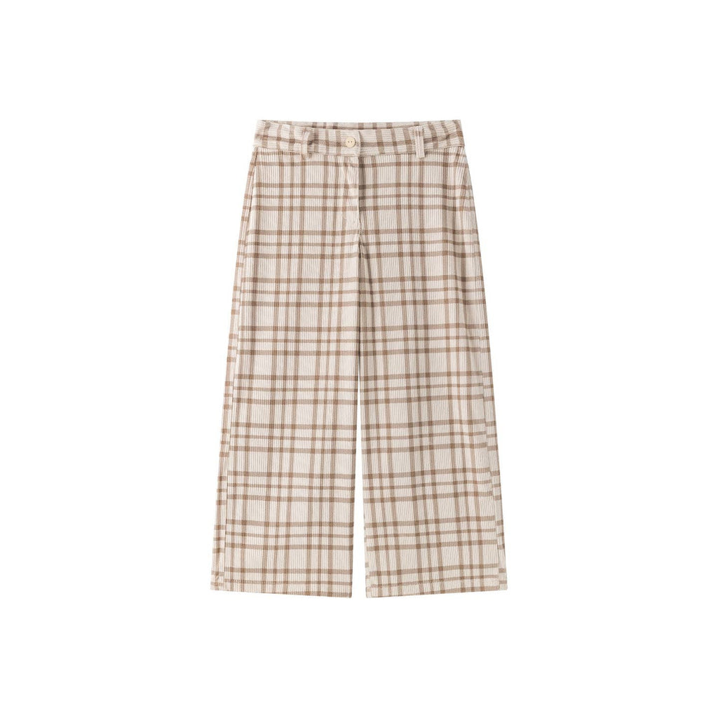 Stijlvolle lange broek met geruit patroon
