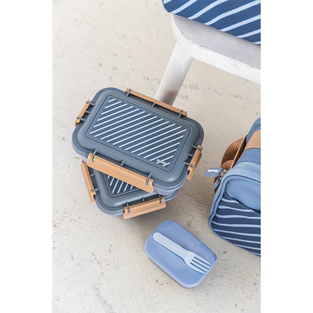 Lunchbox Blauwe strepen 780 ml
