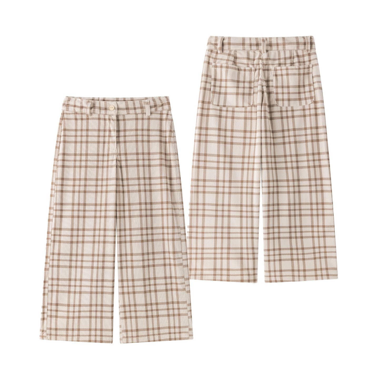 Stijlvolle lange broek met geruit patroon