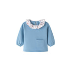 Blauwe trui met elegante kraag