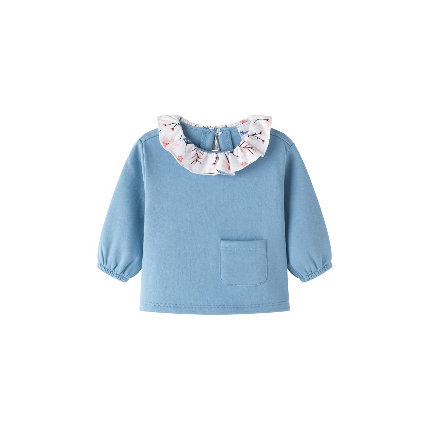 Blauwe trui met elegante kraag